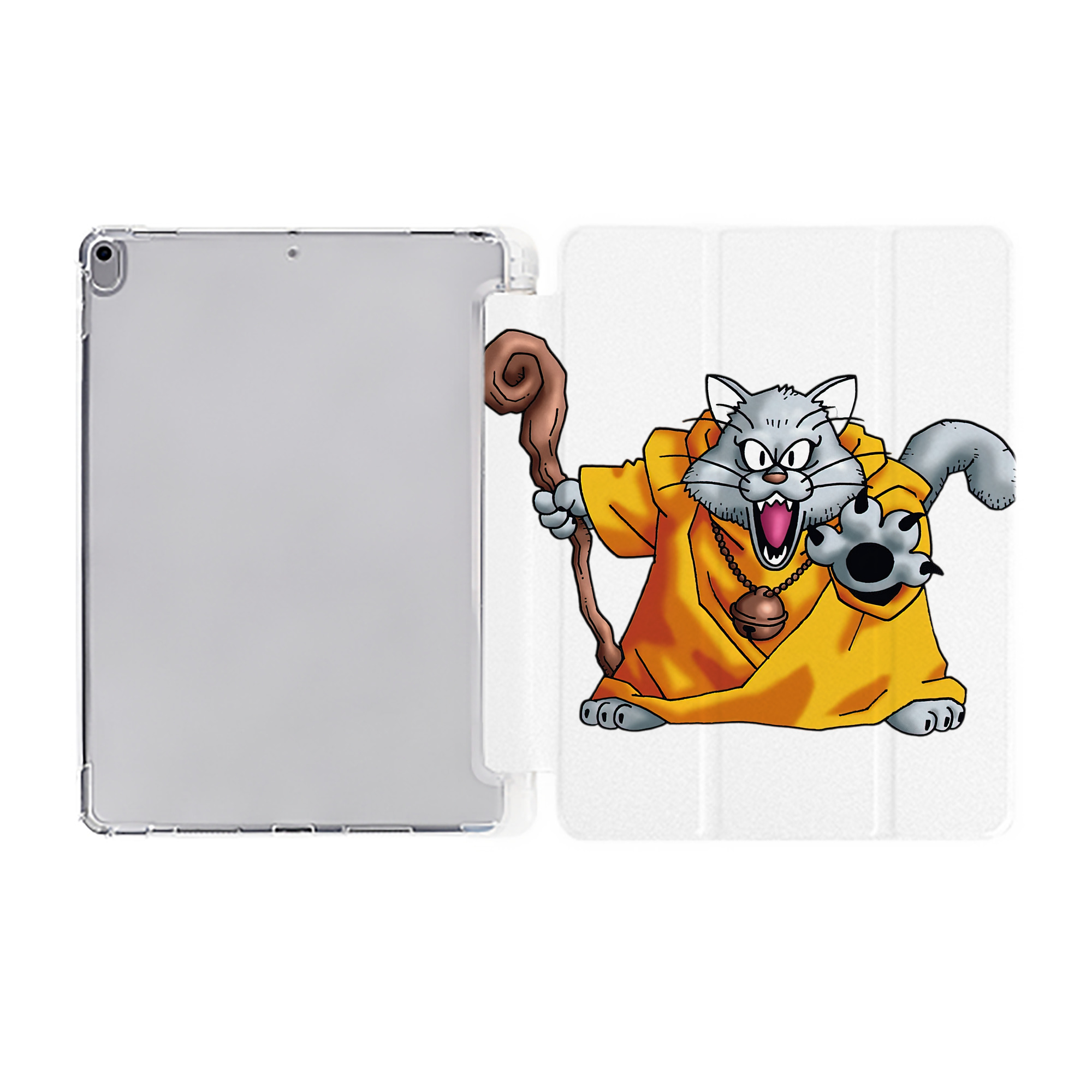 （画像用） ドラゴンクエスト Doragon Kuesuto Dragon Quest IPad ケース ペン収納付き 三つ折りスタンド PUレザー×シリコン 対応機種9.5/10.5/10.9インチ